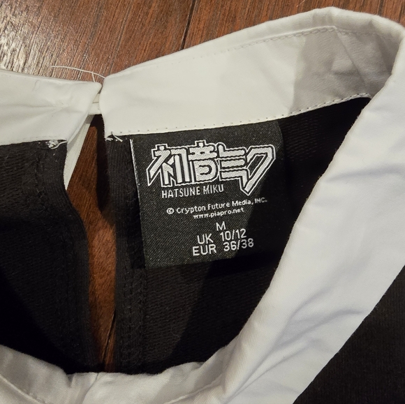 Hatsune Miku Print Sweatshirt with Collar - Picture 5 of 12